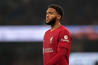 Liverpool 'dan Joe Gomez # 2. Carabao Kupası Dördüncü Raundda Manchester City Liverpool' a karşı Etihad Stadyumu, Manchester, Birleşik Krallık, 22 Aralık 202