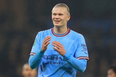 Manchester City 'nin 22 Aralık 202' de Etihad Stadyumu 'nda oynanan dördüncü tur Carabao Kupası karşılaşmasında 9. Erling Haaland