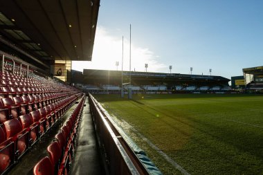 Leicester Tigers 'ın memleketi Mattioli Woods Welford Road' un genel manzarası, Gallagher Premiership maçı öncesinde Leicester Tigers, Gloucester Rugby 'ye karşı Welford Road, Leicester, Birleşik Krallık, 24 Aralık 202