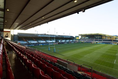 Leicester Tigers 'ın memleketi Mattioli Woods Welford Road' un genel manzarası, Gallagher Premiership maçı öncesinde Leicester Tigers, Gloucester Rugby 'ye karşı Welford Road, Leicester, Birleşik Krallık, 24 Aralık 202