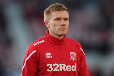 Middlesbrough 'dan Duncan Watmore 26 Aralık 202' de Middlesbrough, İngiltere 'deki Riverside Stadyumu' nda oynanan Middlesbrough vs Wigan Athletic karşılaşması öncesinde oynanan ön hazırlık maçında ısındı.