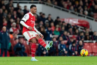 Gabriel Magalhaes # 6. Arsenal Premier Lig maçı sırasında Arsenal, West Ham United 'a karşı Emirates Stadyumu, Londra, Birleşik Krallık, 26 Aralık 202