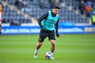 Hull City 'den Ozan Tufan # 7 maç öncesi ısınma maçı öncesinde Hull City - Blackpool maçı, MKM Stadyumu, Hull, Birleşik Krallık, 26 Aralık 202
