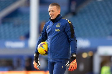 Everton 'dan Jordan Pickford # 1 Premier Lig maçından önce Everton - Wolverhampton Wanderers - Goodison Park, Liverpool, Birleşik Krallık, 26 Aralık 202