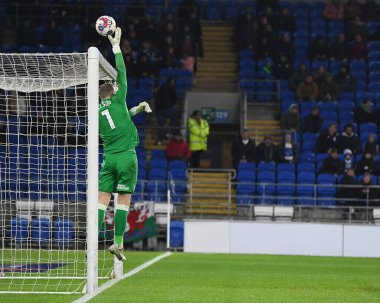 Cardiff City 'den Ryan Allsop 26 Aralık 202' de Cardiff City, İngiltere 'deki Cardiff City Stadyumu' nda oynanan Cardiff City-Queens Park Rangers maçında kurtardı.