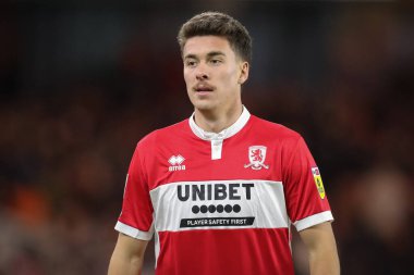 Middlesbrough 'dan Matthew Hoppe # 13, Middlesbrough - Middlesbrough maçı sırasında Riverside Stadyumu, Middlesbrough, Birleşik Krallık, 26 Aralık 202