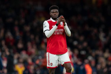 Arsenal 'den Thomas Partey # 5 Premier Lig maçı sırasında Arsenal, West Ham United' a karşı Emirates Stadyumu, Londra, Birleşik Krallık, 26 Aralık 202