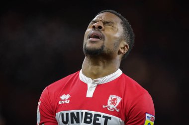 Middlesbrough 'dan Chuba Akpom # 29, Middlesbrough Gökyüzü İddia Şampiyonası maçı sırasında Middlesbrough - Wigan Athletic Riverside Stadyumu, Middlesbrough, Birleşik Krallık, 26 Aralık 202