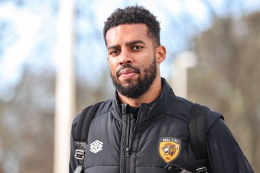 Hull City 'den Cyrus Christie 26 Aralık 202' de MKM Stadyumu 'ndaki Hull City - Blackpool maçında MKM Stadyumu' na geldi.