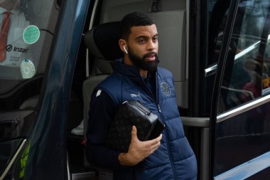 Blackpool 'dan CJ Hamilton # 22, 26 Aralık 202' de İngiltere 'nin Hull şehrinin MKM Stadyumu' nda oynanan Blackpool maçından önce geldi.