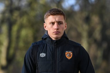 Hull City 'den Greg Docherty 26 Aralık 202' de Hull City 'nin Blackpool' a karşı oynadığı Sky Bet Şampiyonası maçı öncesinde geldi.