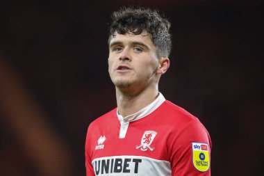 Middlesbrough 'dan Ryan Giles # 3 Middlesbrough, Middlesbrough vs Wigan Athletic maçı sırasında Riverside Stadyumu, Middlesbrough, Birleşik Krallık, 26 Aralık 202