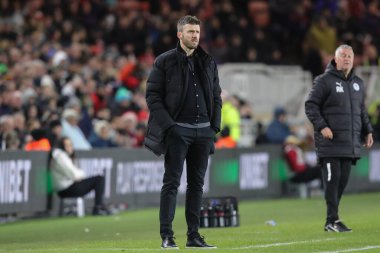 Middlesbrough Sky Bet Şampiyonası 'nda Michael Carrick teknik direktörü Middlesbrough - Wigan Athletic maçı sırasında Riverside Stadyumu, Middlesbrough, Birleşik Krallık, 26 Aralık 202