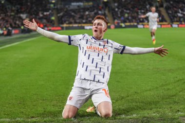 Blackpool 'dan 16 numaralı Sonny Carey, 26 Aralık 202' de MKM Stadyumu 'nda oynanan Sky Bet Şampiyonası maçında 0-1' lik galibiyetini kutluyor.