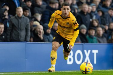 Wolverhampton Wanderers 'dan Daniel Podence # 10 Premier League maçı sırasında Goodison Park, Liverpool, İngiltere' de Everton Wolverhampton Wanderers 'a karşı 26 Aralık 202