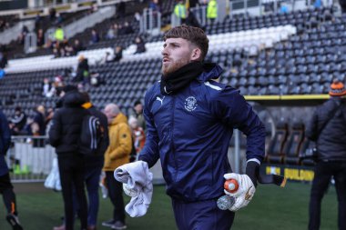 Blackpool 'dan Daniel Grimshaw # 32. Maç öncesi ısınma maçı öncesinde Hull City - Blackpool MKM Stadyumu, Hull, Birleşik Krallık, 26 Aralık 202