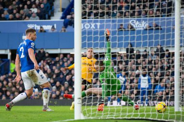 Wolverhampton Wanderers 'dan Daniel Podence 26 Aralık 202' de Goodison Park, Liverpool 'da oynanan Premier League maçında Everton Wolverhampton Wanderers' a karşı 1-1 berabere kaldı.