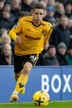 Wolverhampton Wanderers 'dan Daniel Podence # 10 Premier League maçı sırasında Goodison Park, Liverpool, İngiltere' de Everton Wolverhampton Wanderers 'a karşı 26 Aralık 202