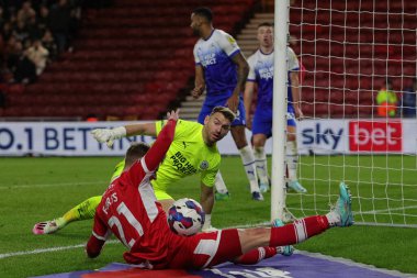 Middlesbrough 'dan Marcus Forss 26 Aralık 202' de Middlesbrough, İngiltere 'deki Riverside Stadyumu' nda Middlesbrough - Wigan Athletic maçında top kaybederken şut atmayı başaramadı.