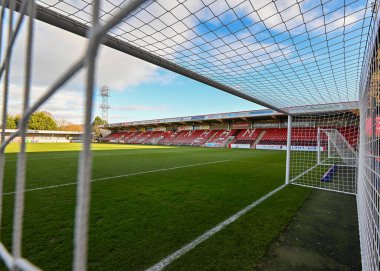  The Jonny-Rocks Stadyumu 'nun genel görünümü Gökyüzü İddia Ligi 1 maçı sırasında Cheltenham Town, Plymouth Argyle' a karşı The Jonny-Rocks Stadyumu, Cheltenham, Birleşik Krallık, 26 Aralık 202