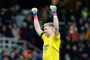 Aaron Ramsdale #1 of Arsenal during the Premier League match Arsenal vs West Ham United at Emirates Stadium, London, United Kingdom, 26th December 202 clipart