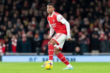 , Gabriel Magalhaes # 6. Arsenal Premier Lig maçı sırasında Arsenal, West Ham United 'a karşı Emirates Stadyumu, Londra, Birleşik Krallık, 26 Aralık 202