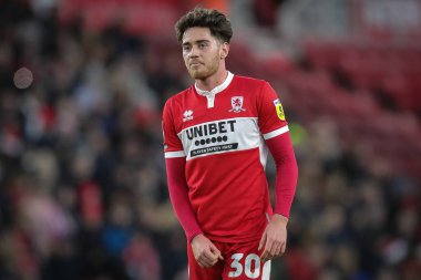 Middlesbrough 'dan Hayden Hackney # 30, Middlesbrough Gökyüzü İddia Şampiyonası maçı sırasında Middlesbrough - Wigan Athletic Riverside Stadyumu, Middlesbrough, Birleşik Krallık, 26 Aralık 202