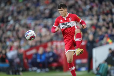 Middlesbrough 'dan Ryan Giles 26 Aralık 202' de Middlesbrough, Middlesbrough 'a karşı oynadığı Sky Bet Şampiyonası maçında sahada.