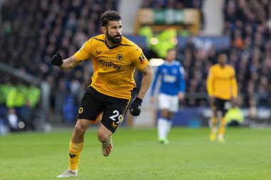 Wolverhampton Wanderers 'dan Diego Costa # 29 Premier League maçında Everton Wolverhampton Wanderers' a karşı Goodison Park, Liverpool, Birleşik Krallık, 26 Aralık 202