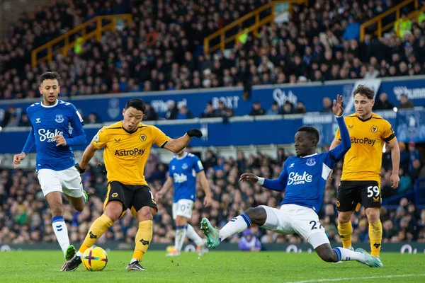 Hwang Hee Chan Van Wolverhampton Wanderers Schiet Tijdens Premier League — Stockfoto
