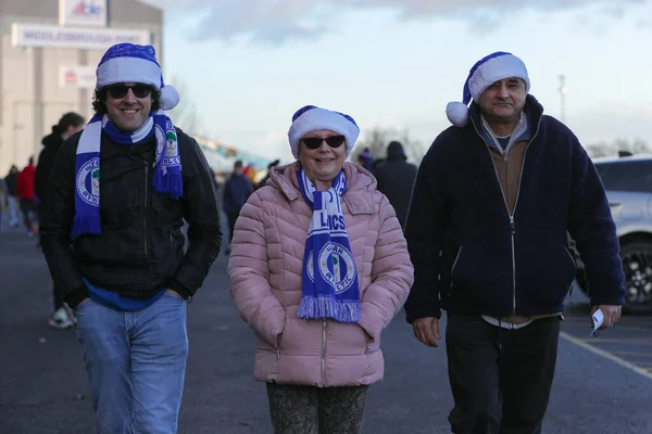 Wigan Athletic taraftarları, Middlesbrough, Middlesbrough, Birleşik Krallık 'taki Riverside Stadyumu' nda oynanan Middlesbrough vs Wigan Athletic karşılaşması öncesinde Riverside Stadyumu 'na geldiler.