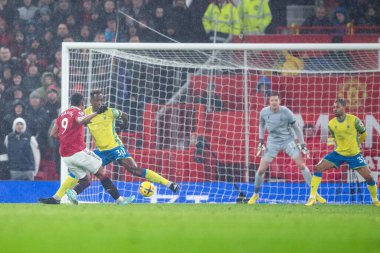 Manchester United 'dan Anthony Martial # 9 Premier League maçında Manchester United Nottingham Forest' a karşı 27 Aralık 202 'de Old Trafford, Manchester, İngiltere' de iki sayı yaptı.