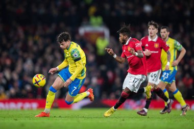 Nottingham Ormanı 'ndan Neco Williams 27 Aralık 202' de Old Trafford, Manchester, İngiltere 'de Manchester United - Nottingham Forest maçında Manchester United' ın 17.