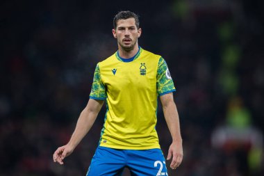 Nottingham Ormanı 'ndan Remo Freuler 27 Aralık 202' de Manchester United ve Nottingham Ormanı arasında oynanan Premier League maçında görülüyor.