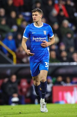 Birmingham City 'den George Friend # 3 Gökyüzü İddia Şampiyonası maçında Burnley, Birmingham City' ye karşı Turf Moor, Burnley, Birleşik Krallık, 27 Aralık 202