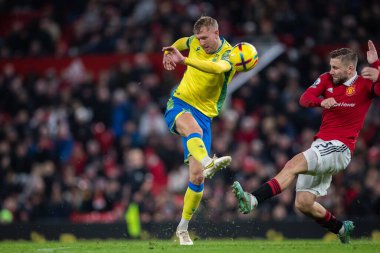 Nottingham Ormanı 'ndan Joe Worrall # 4 Premier League maçında Manchester United - Nottingham Forest maçında 27 Aralık 202' de Old Trafford, Manchester, İngiltere 'de golü attı.