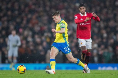 Nottingham Forest 'tan Ryan Yates # 22 Manchester United Premier League maçında Manchester United ile Nottingham Forest' ı 27 Aralık 202 'de Old Trafford, Manchester, İngiltere' de yendi.