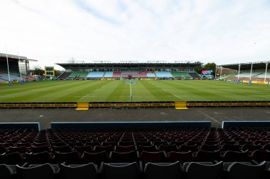 The Stoop 'un genel görünümü, Harlequins kadınlarının evi, Kadın İttifakı Premier 15' in maçından önce, Bristol Kadınlarına karşı Twickenham Stoop, Londra, Birleşik Krallık, 27 Aralık 202 'de