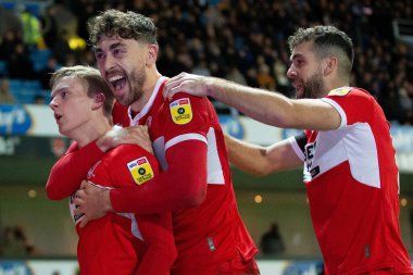 Middlesborough 'dan Marcus Forss 29 Aralık 202' de Blackburn, İngiltere 'deki Ewood Park' ta oynanan Blackburn Rovers-Middlesbrough maçında 1-1 kazanma hedefini kutluyor.