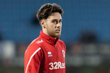 Hayden Hackney # 30 Middlesborough Gökyüzü İddia Şampiyonası maçından önce Blackburn Rovers, Middlesbrough 'a karşı Ewood Park, Blackburn, Birleşik Krallık, 29 Aralık 202