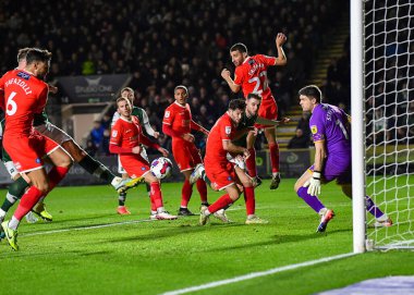 GoAL Plymouth Argyle defans oyuncusu Dan Scarr (6), 29 Aralık 202 'de Home Park, Plymouth, Birleşik Krallık' ta oynanan Sky Bet 1 maçında Plymouth Argyle 'a karşı Wycombe Wanderers maçında 1-0 berabere kaldı.