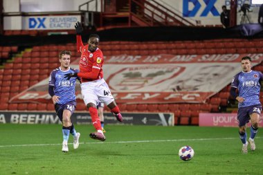 Barnsley 'den 44 numaralı Devante Cole, 29 Aralık 202' de Oakwell, Barnsley, Birleşik Krallık 'ta oynanan Sky Bet Lig 1 karşılaşmasında çizgiden kurtuldu.