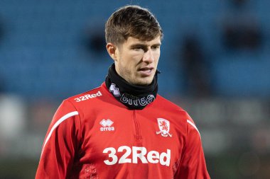 Middlesborough 'dan Paddy McNair # 17 Gökyüzü İddia Şampiyonası maçından önce Blackburn Rovers, Middlesbrough' a karşı Ewood Park, Blackburn, Birleşik Krallık, 29 Aralık 202
