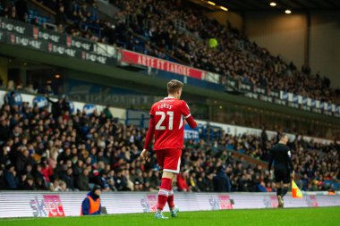 Middlesborough 'dan Marcus Forss 29 Aralık 202' de Blackburn, İngiltere 'deki Ewood Park' ta oynanan Blackburn Rovers-Middlesbrough maçında 1-1 kazanma hedefini kutluyor.