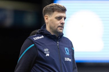 Middlesbourgh koçu Jonathan Woodgate Sky Bet Şampiyonası 'ndan önce Blackburn Rovers, Middlesbrough' a karşı Ewood Park, Blackburn, Birleşik Krallık, 29 Aralık 202