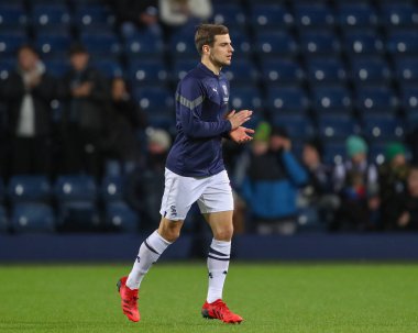 West Bromwich Albion 'dan Jayson Molumby # 14, maç öncesi ısınma maçı öncesinde West Bromwich Albion, Preston North End' e karşı Hawthorns, West Bromwich, Birleşik Krallık, 29 Aralık 202