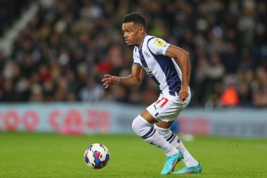 West Bromwich Albion 'un 11 numaralı Grady Diangana maçı sırasında West Bromwich Albion, Preston North End' e karşı The Hawthorns, West Bromwich, Birleşik Krallık, 29 Aralık 202