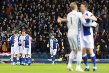 Blackburn Rovers 'dan Ryan Hedges 29 Aralık 202' de Blackburn, İngiltere 'deki Ewood Park' ta oynanan Blackburn Rovers-Middlesbrough maçında 1-0 'lık galibiyet golünü kutluyor.