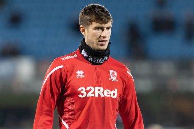 Middlesborough 'dan Paddy McNair # 17 Gökyüzü İddia Şampiyonası maçından önce Blackburn Rovers, Middlesbrough' a karşı Ewood Park, Blackburn, Birleşik Krallık, 29 Aralık 202
