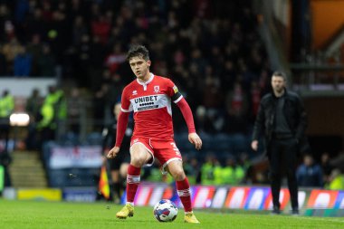 Middlesborough 'dan Ryan Giles 29 Aralık 202' de Ewood Park, Blackburn 'de Blackburn Rovers' a karşı oynanan Gökyüzü İddia Şampiyonası maçında...